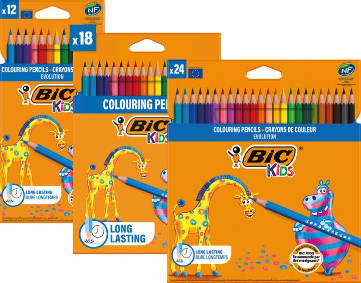 Actual product image Bic Kids Coloured pencils Evolution (Multicoloured, 12 x)