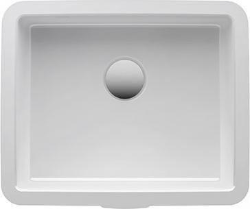 Actual product image Laufen Living City built-in washbasin from below, without tap hole, 400x335mm, white (450 mm, 400 mm)