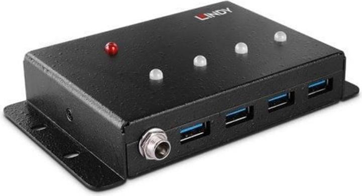 Produktbild Lindy 4 Port USB 3.0 Metal Hub 4 zusätzliche USB 3.0 Anschlüsse (USB-B, 4 Ports)