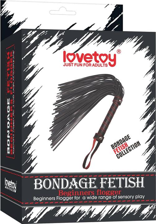 Actual product image Lovetoy Beginner Flogger Bondage Black