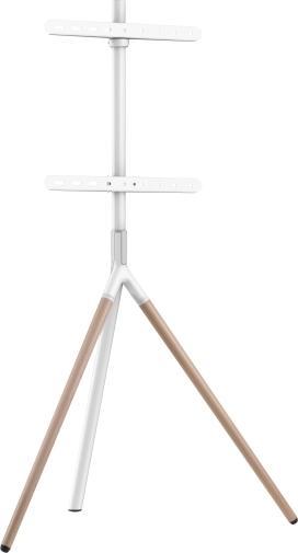 Actual product image Sinox Tripod TV stand with rotating attachment. 45"-65". Light wood / white (65")