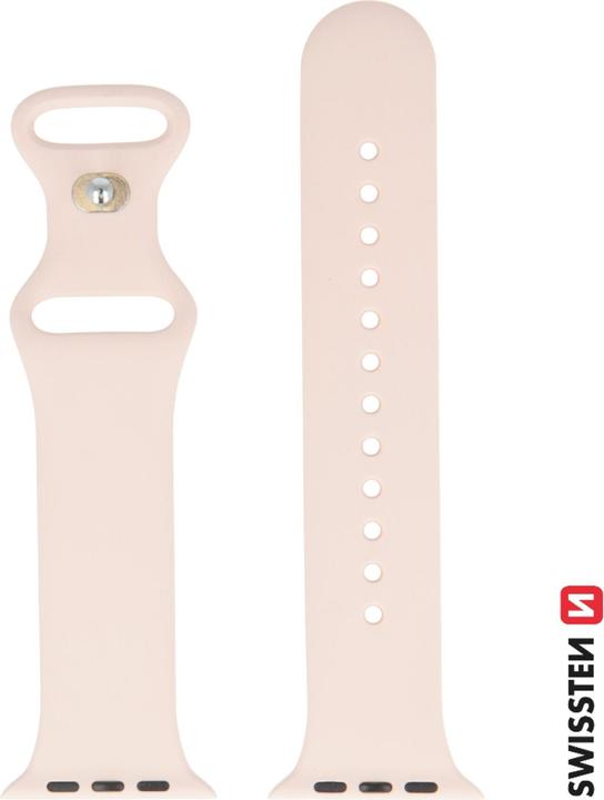 Produktbild Swissten Silicone band for apple watch 42-44 mm pink sand (44 mm, 42 mm, Silikon, Apple Watch Series 2, Apple Watch Series 3, Apple Watch Series 4, Apple Watch Series 5, Apple Watch Series 6, Apple Watch SE, Apple Watch Series 1)