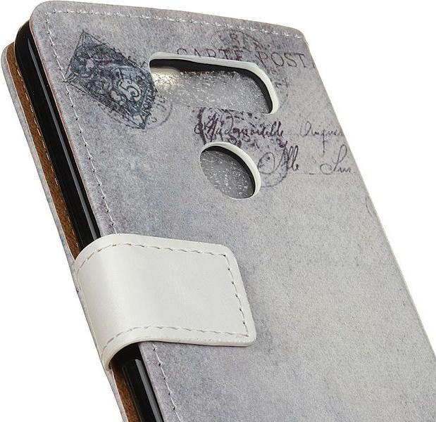 Actual product image MU Style Leather book cover with pattern (LG V30)