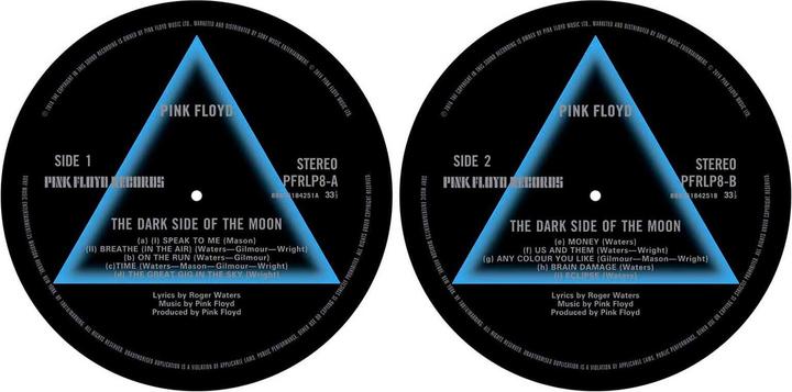 Music Brand Matte Plattenteller Dark Side Of The Moon 2erPack (Plattenteller)