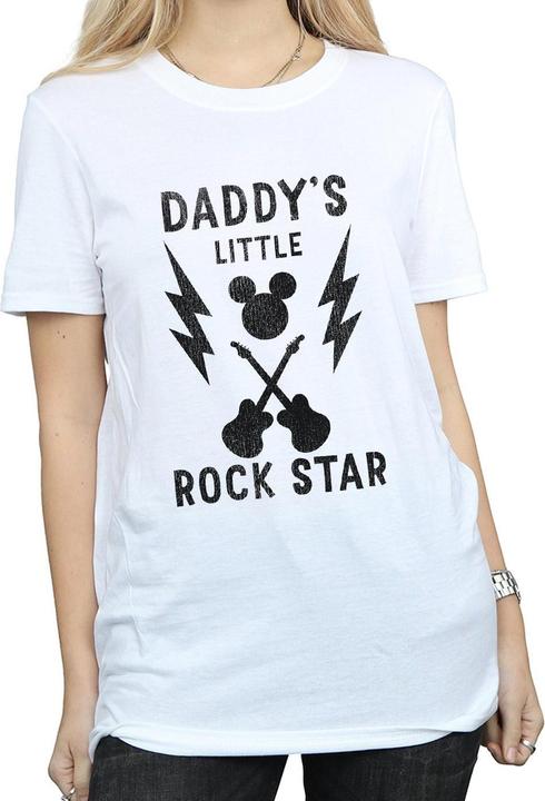 Immagine prodotto Disney Mickey Mouse Daddy's Rock Star Maglietta Ampia Donna (L)