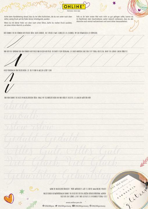 Actual product image Online Handlettering set (Blue, 1 x)