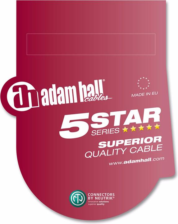 Actual product image Adam Hall 5 STAR BF V0300 Microphone Cable Neutrik (3 m)