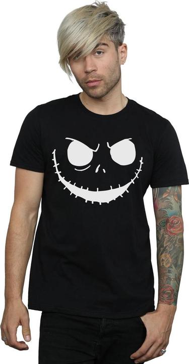 Actual product image Disney Mens Nightmare Before Christmas Jack's Face Bold T-Shirt (S)