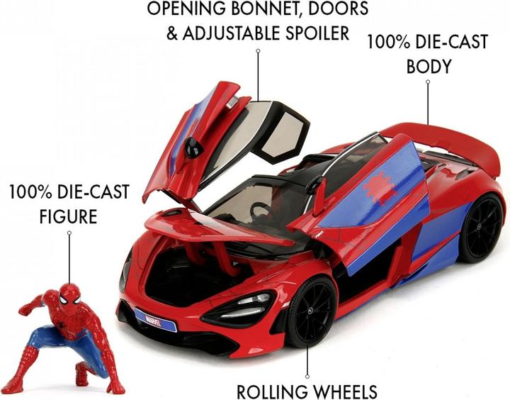 Image du produit Jada Marvel Spider-Man McLaren 720S 1:24
