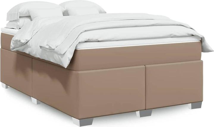 Produktbild VidaXL Boxspringbett Polsterbett Bett Doppelbett Matratze 140x190cm Kunstleder (140 x 190 cm)
