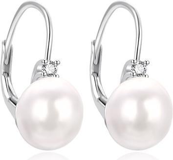Agato Silver Earrings With River Pearl Agt-E116lw-P