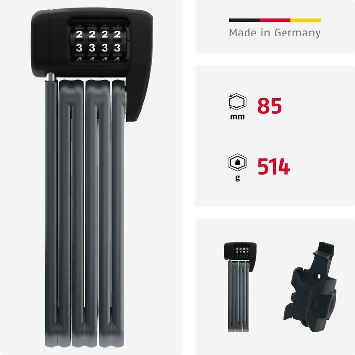 Actual product image Abus Faltschloss Bordo Lite 6055C/85 (85 cm)