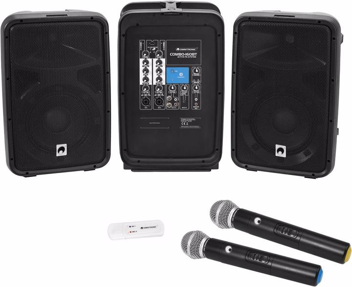 Produktbild Omnitronic Set COMBO-160BT Aktiv-PA-System + UWM-2HH USB Funkmikrofon-Set (Aktiv)