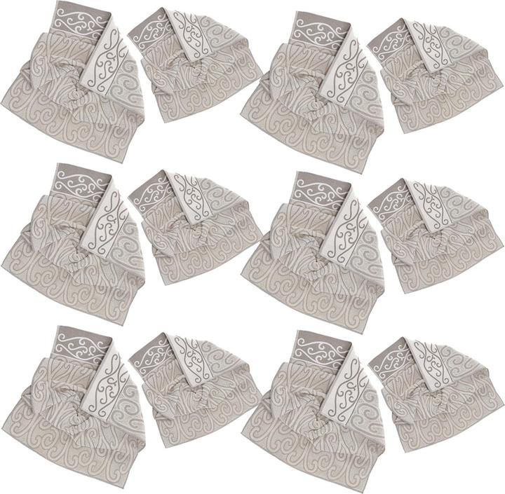 Casativo Set of 12 hand and guest towels, 100% cotton, tortora, 6 x 60 x 100 cm, 6 x 40 x 60 cm (60 x 100 cm, 40 x 60 cm)