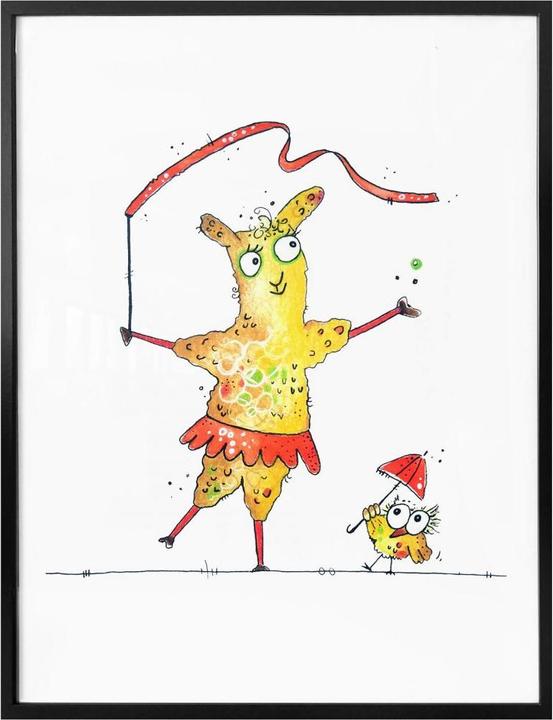 Actual product image Trenddeko Dancing Lama (30 x 40 cm)