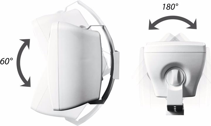 Actual product image Omnitronic OD-8 wall speaker 8Ohm white 2x (Active, 1x 50 W)