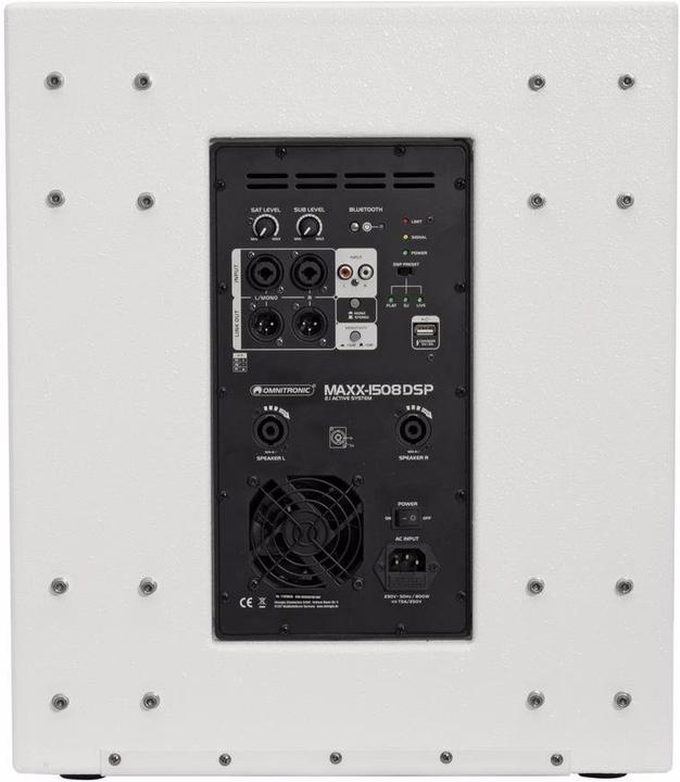 Produktbild Omnitronic MAXX-1508DSP 2.1 Aktiv-Subwoofer weiss (Aktiv, 1x 400 W)