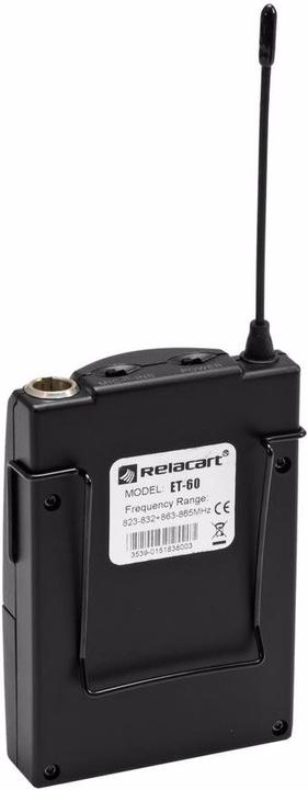 Produktbild Relacart ET-60 Bodypack mit Lavalier-Mikrofon für WAM-402