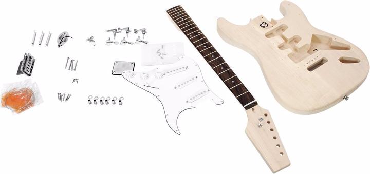 Dimavery DIY ST-20 Gitarrenbausatz (E-Gitarren Set)
