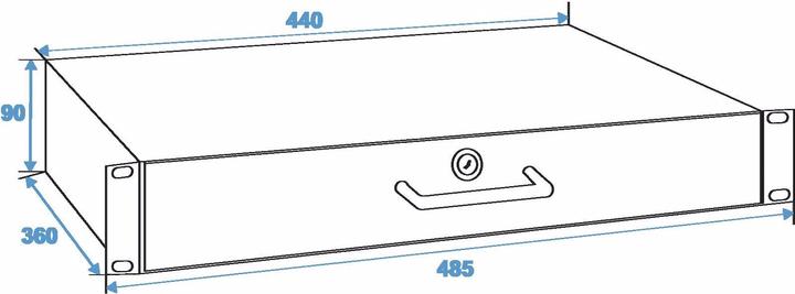 Actual product image Omnitronic Rack drawer with lock 2U (Accessories)