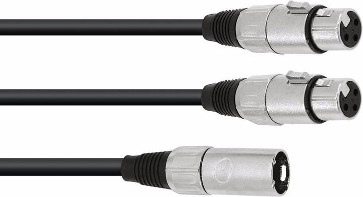 Immagine prodotto Omnitronic Cavo adattatore XLR(M)/2xXLR(F) 0.5m bw (0.50 m, XLR)