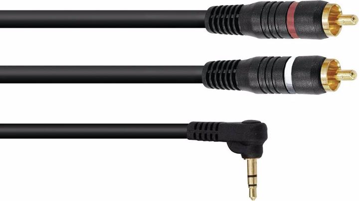 Immagine prodotto Omnitronic Cavo adattatore 3.5 jack 90°/2xCinch 1.5m (1.50 m)