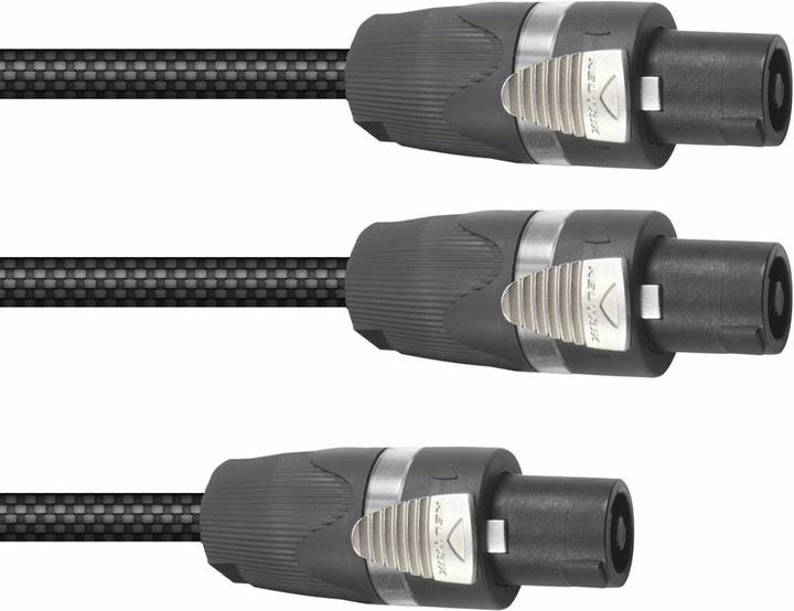 Image du produit Sommer Cable Câble adaptateur Speakon/2xSpeakon 1m sw (1 m)