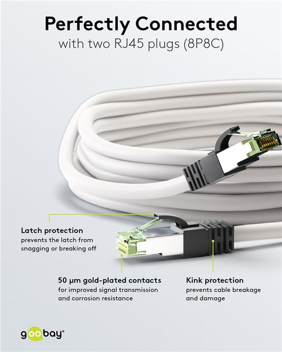Actual product image Goobay Network cable (S/FTP, CAT8.1, 1 m)