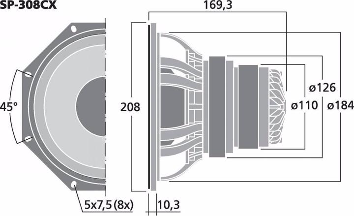 Produktbild Monacor PA-Coax-Lautsprecher (1 Stk.)