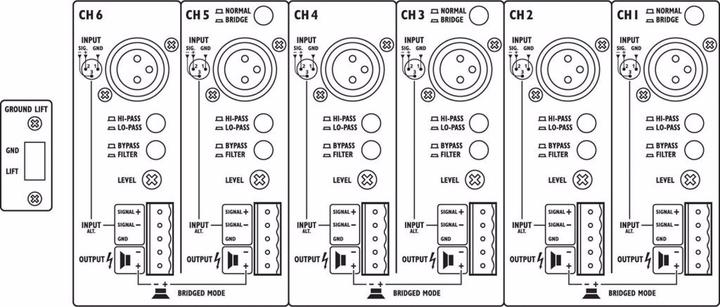 Actual product image Monacor 6 channel amplifier 1400Wmax (Amplifier)