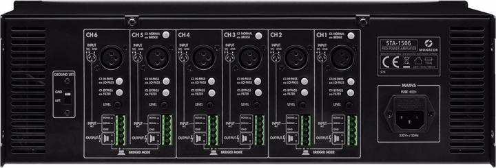 Actual product image Monacor 6 channel amplifier 1400Wmax (Amplifier)