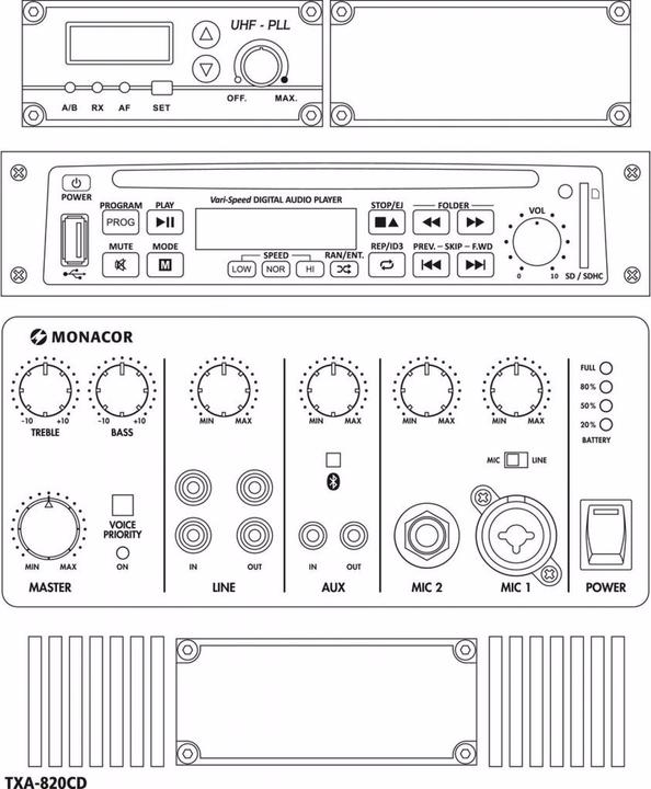 Actual product image Monacor Amplifier system (Amplifier)