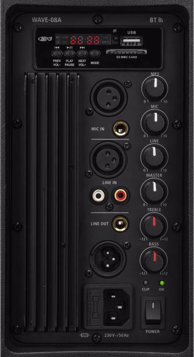 Image du produit Img Stage Line Boîte de sonorisation active 8Z, 150 W, BT, MP3, USB + SD (Actif, 1x 80 W)