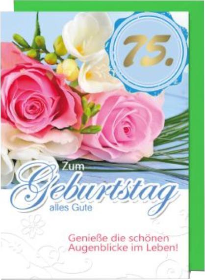 Produktbild Geburtstagskarte 75 (12 Stk.)