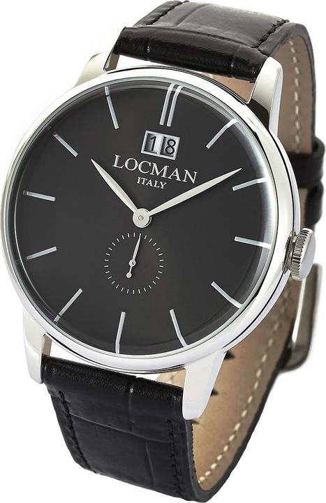 Produktbild Locman Italy Herrenuhr 1960 Big Date schwarz Ref. 0252 (Analoguhr, 41 mm)