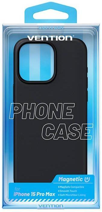 Actual product image Vention KUFB0-40 Silicone Case for iPhone 15 Pro Max (black) (Apple iPhone 15 Pro Max)