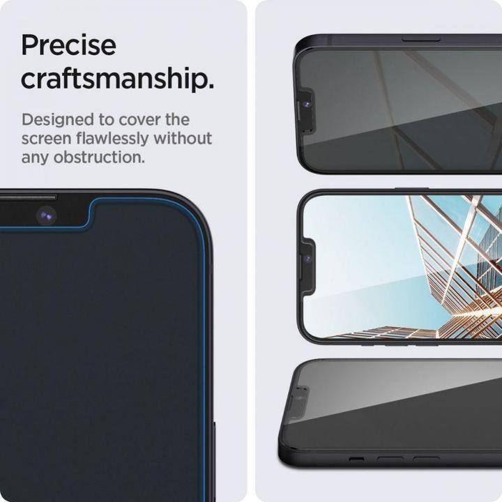 Actual product image Spigen Glass.TR Slim iPhone 14/13 Pro/13 Privacy AGL05211 szkło hartowane AGL03393 (1 Piece, Apple iPhone 13 Pro, Apple iPhone 13)
