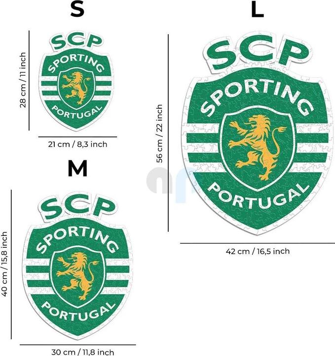 Produktbild Iconic Sporting CP - Logo - Holz Puzzle Grösse L (500 Teile) (500 Teile)