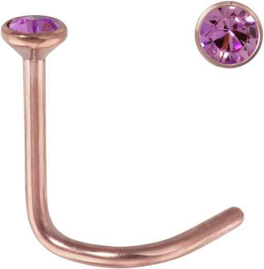 Immagine prodotto Bijouteria Piercing per naso (Titanio, Rivestimento in PVD (colore oro), Zirconia)