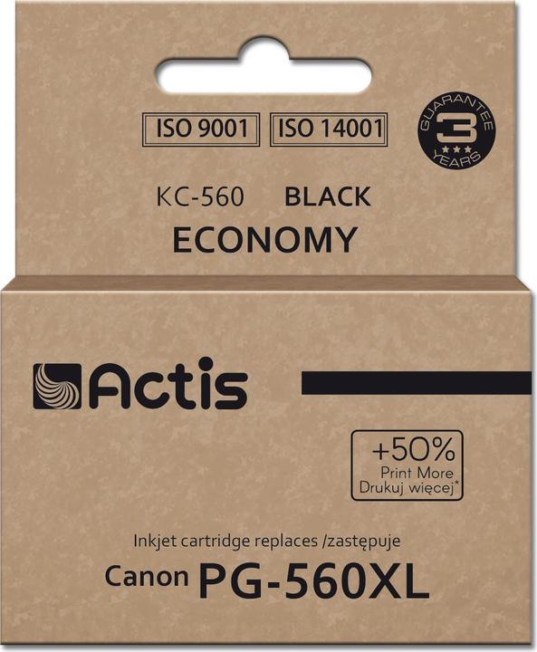 Actis KC-560 Ink (replacement for Canon PG-560XL Supreme 22 ml black). Prints 50% more than OEM.