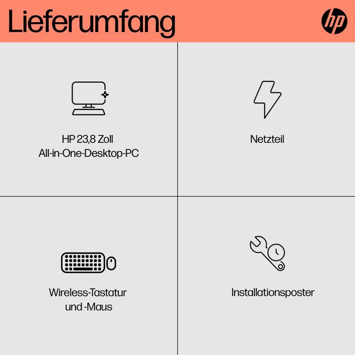 Image du produit HP AIO 24-cr0009ng (AMD Ryzen 3 7320U, 8 Go, 512 Go)