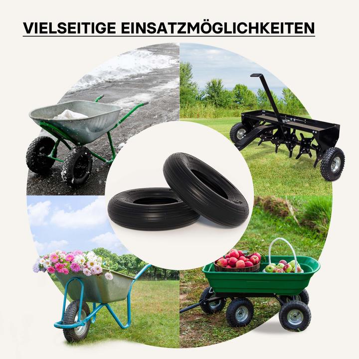 Actual product image Wiltec Wheelbarrow Tyre for pneumatic wheels 400x100 4.00-8