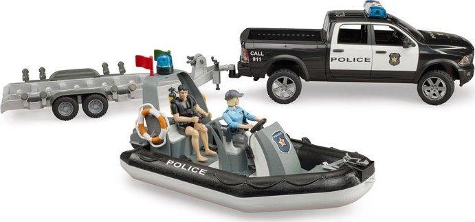 Produktbild Bruder Polizei mit Schlauchboot
