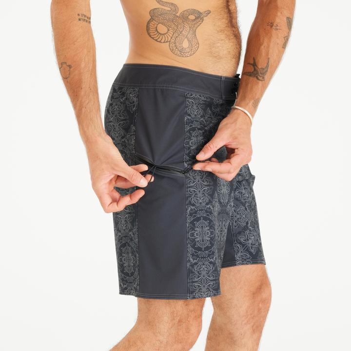 Immagine prodotto Olaian Boardshorts Herren lang 500 Arch Scarabia 19" schwarz (38)