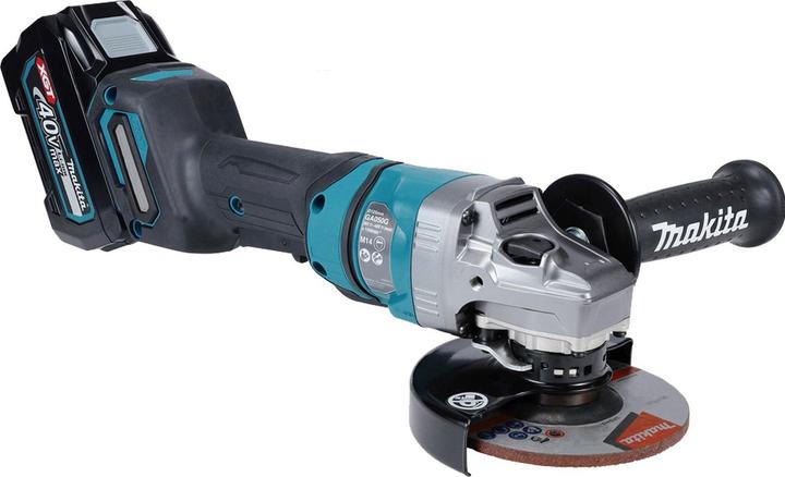 Productafbeelding Makita Snoerloze haakse slijper 40V max. / 4.0 Ah, 2 accu's + lader in MAKPAC (125 mm)