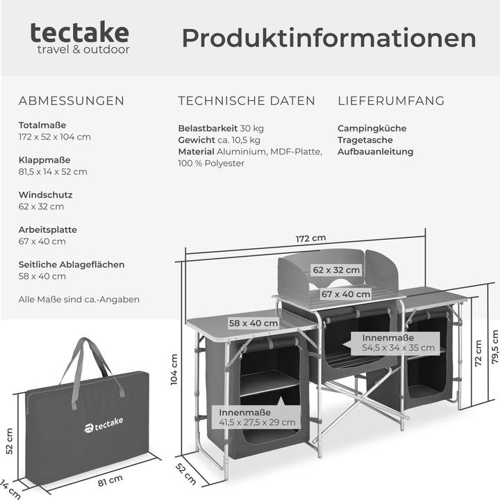 Produktbild tectake Campingküche