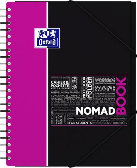 Oxford Collegeblock Mappe Nomadbook (A4+, Kariert, Weicher Einband)