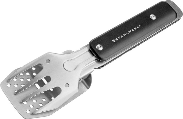 Actual product image Stahlwerk BBQ Multitool Grill Set with Grill Tongs Grill Fork Grill Turner