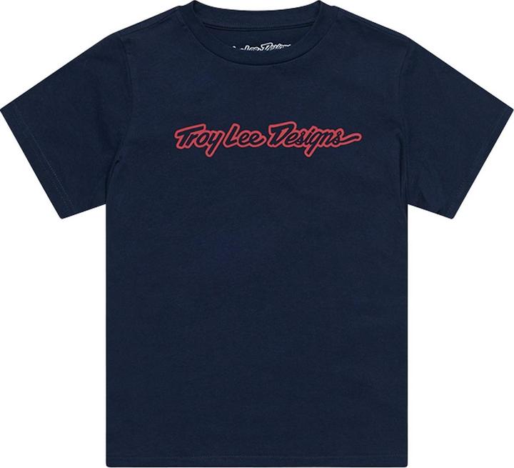 Troy Lee Designs T-Shirt, Signature, navy, youth L (L)