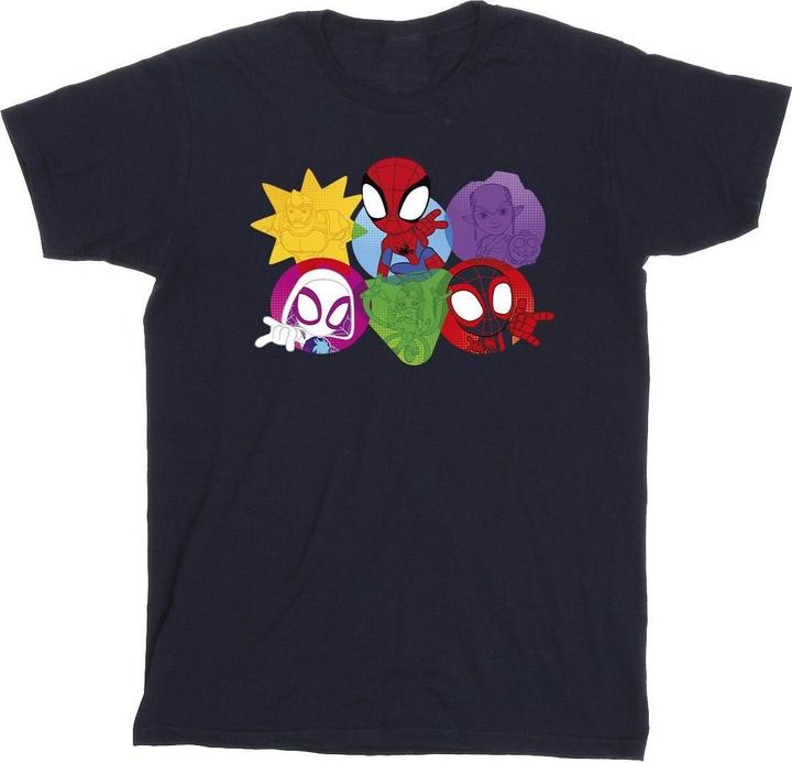 Image du produit - T-shirt SPIDEY AND HIS AMAZING FRIENDS FACES - Homme (L)